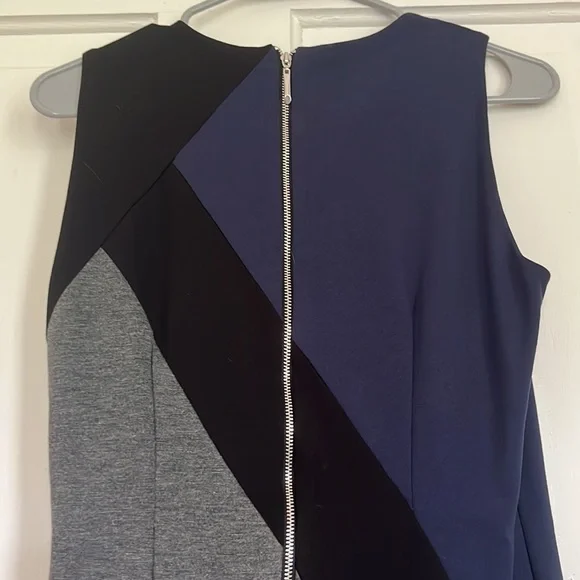 White House Black Market Navy, Gray & Black Dress - Picture 7 of 10